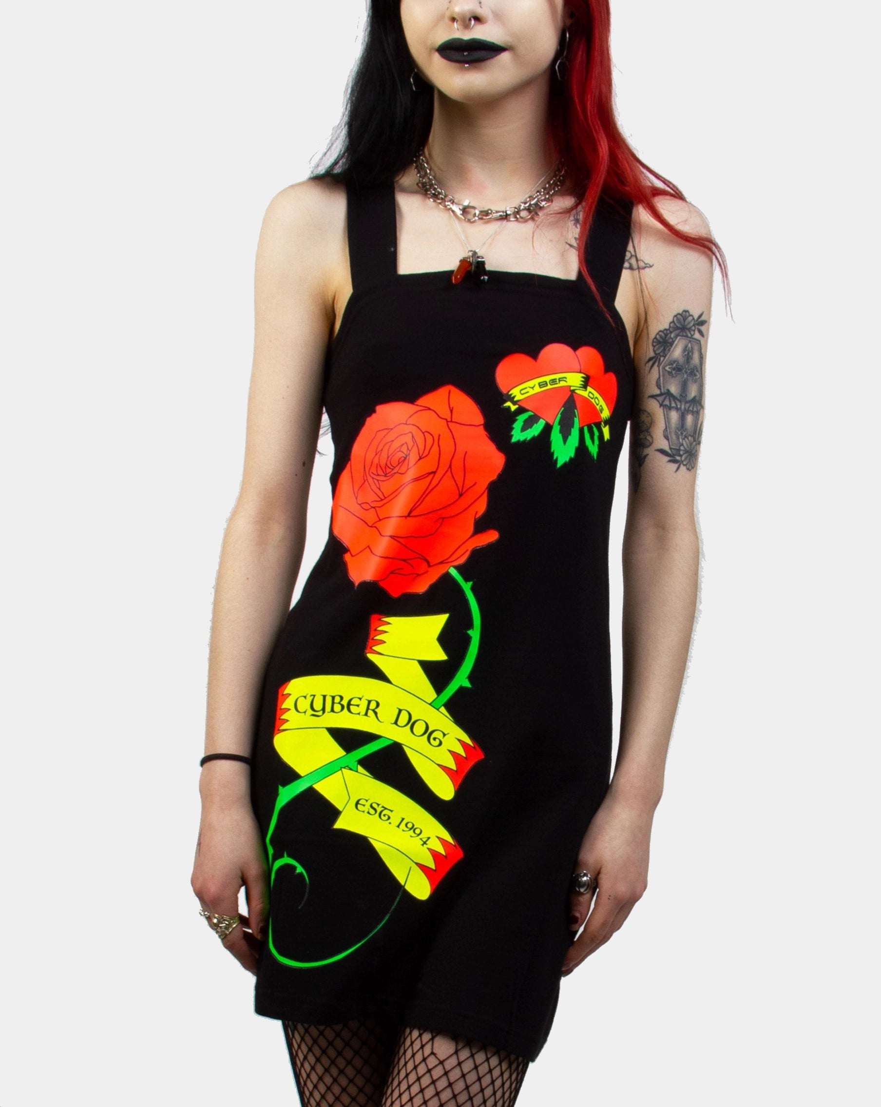 Hurry In TATTOO ROSE HARNESS DRESS