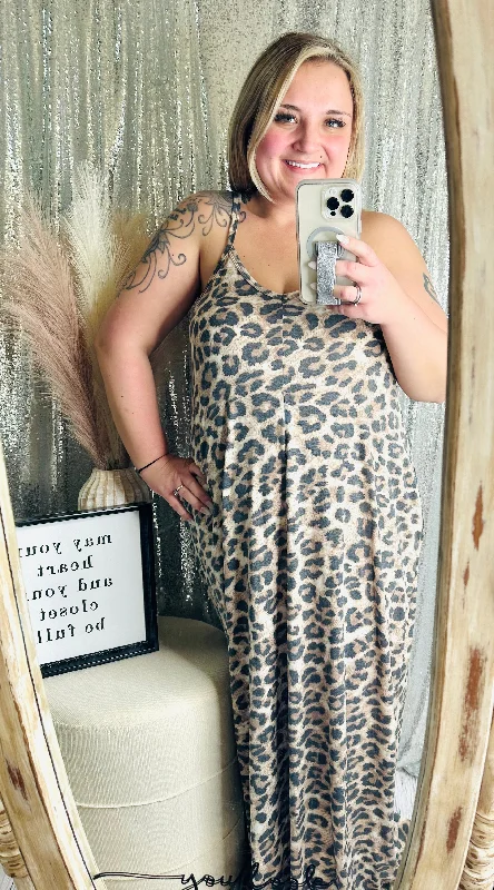 Deal Mania 1 : Zenana - Cheetah Flowy Maxi Dress With Pockets