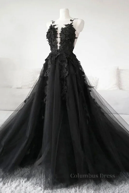 New Arrival V Neck Open Back Black Tulle Lace Floral Long Corset Prom Dresses, Black Lace Corset Formal Evening Dresses with Appliques Gowns New Arrival V Neck Open Back Black Tulle Lace Floral Long Corset Prom Dresses, Black Lace Corset Formal Evening Dresses with Appliques Gowns