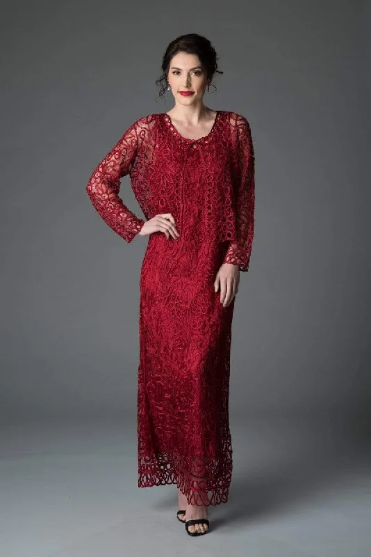 Limited Time Soulmates C12016 - Beaded Hand Crochet Evening Dress