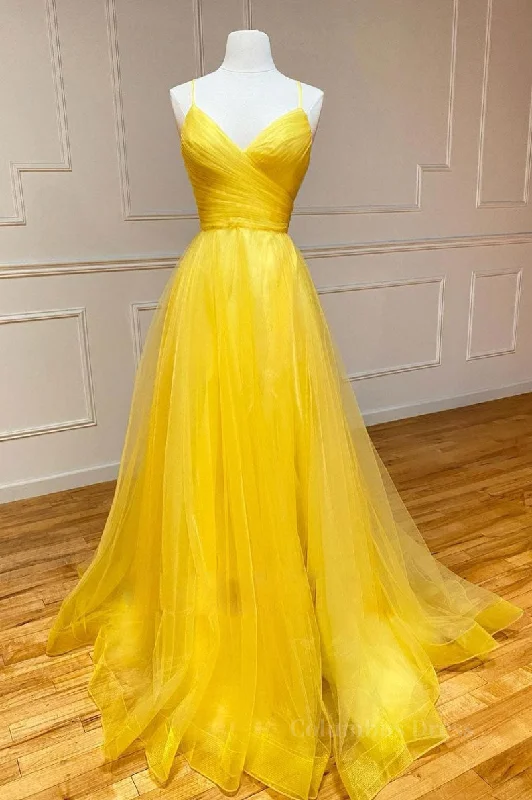 Time-Limited Offer Yellow v neck tulle long Corset Prom dress yellow Corset Formal dress outfit Time-Limited Offer Yellow v neck tulle long Corset Prom dress yellow Corset Formal dress outfit