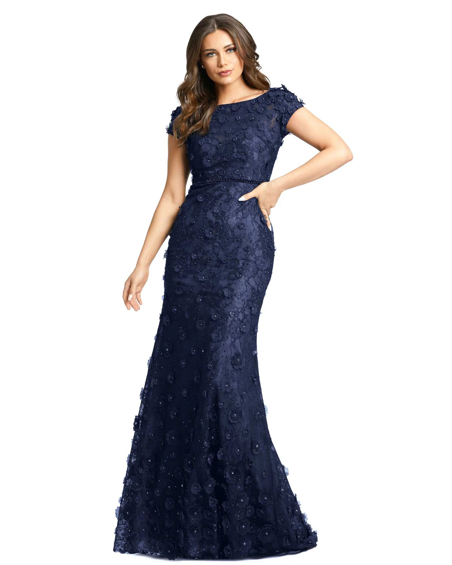Bonus Savings Mac Duggal - 67711 Bateau Floral Sheath Dress