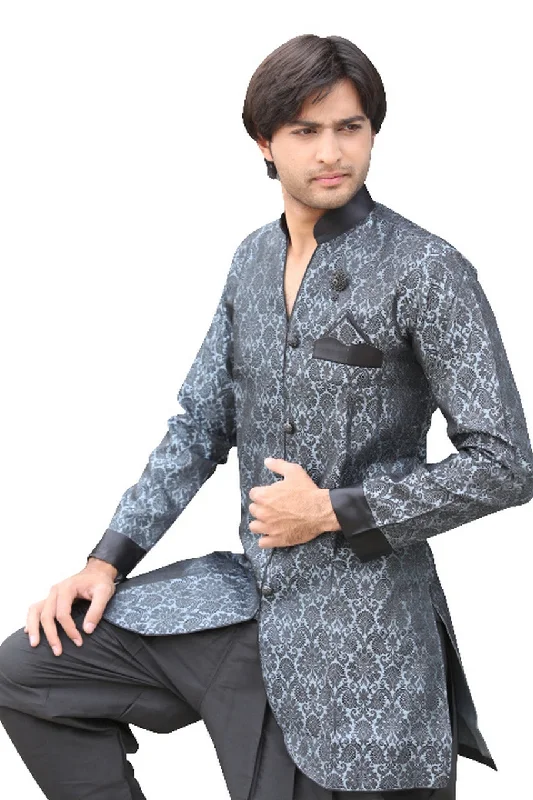 Super Sale Grey Indian Wedding Indo-Western Sherwani for Men