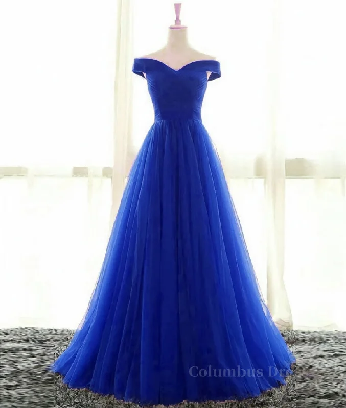 Loyalty Reward Simple sweetheart tulle blue long Corset Prom dress, blue evening dress outfit Loyalty Reward Simple sweetheart tulle blue long Corset Prom dress, blue evening dress outfit