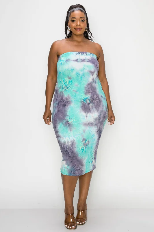 Fantastic Offers Tie Dye Basic Tube Dress