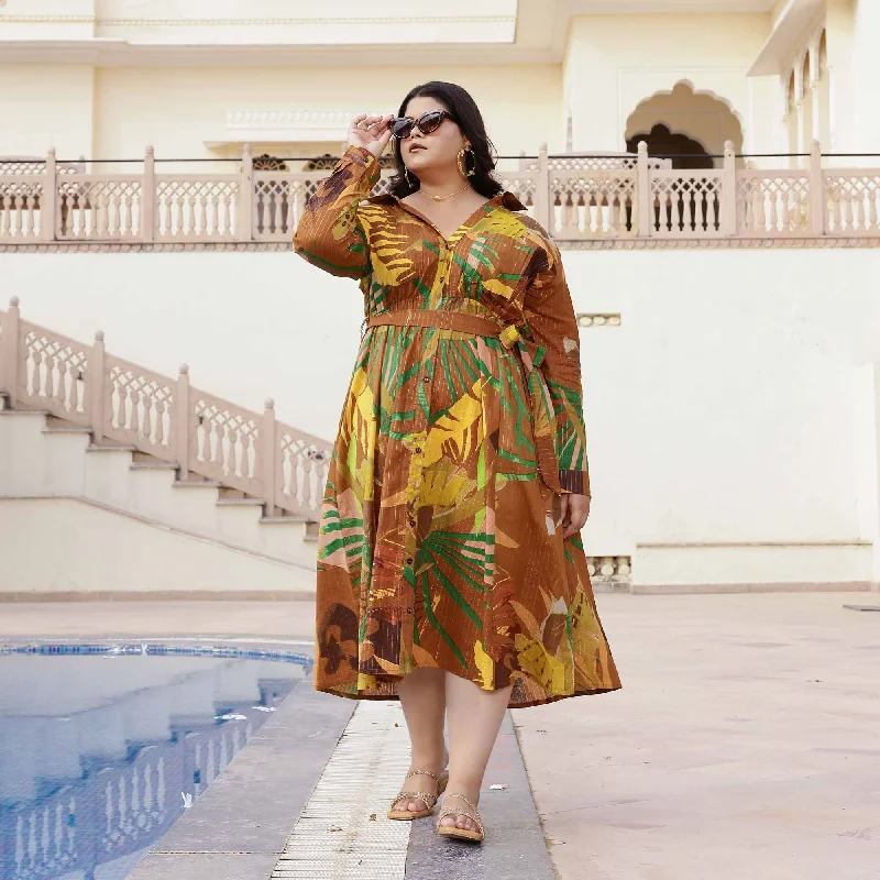 Exclusive Online Offer Chestnut Chic Tropical Cotton Dress
