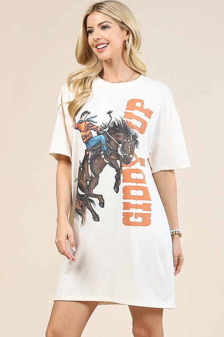 Anniversary Sale Giddy Up T-Dress