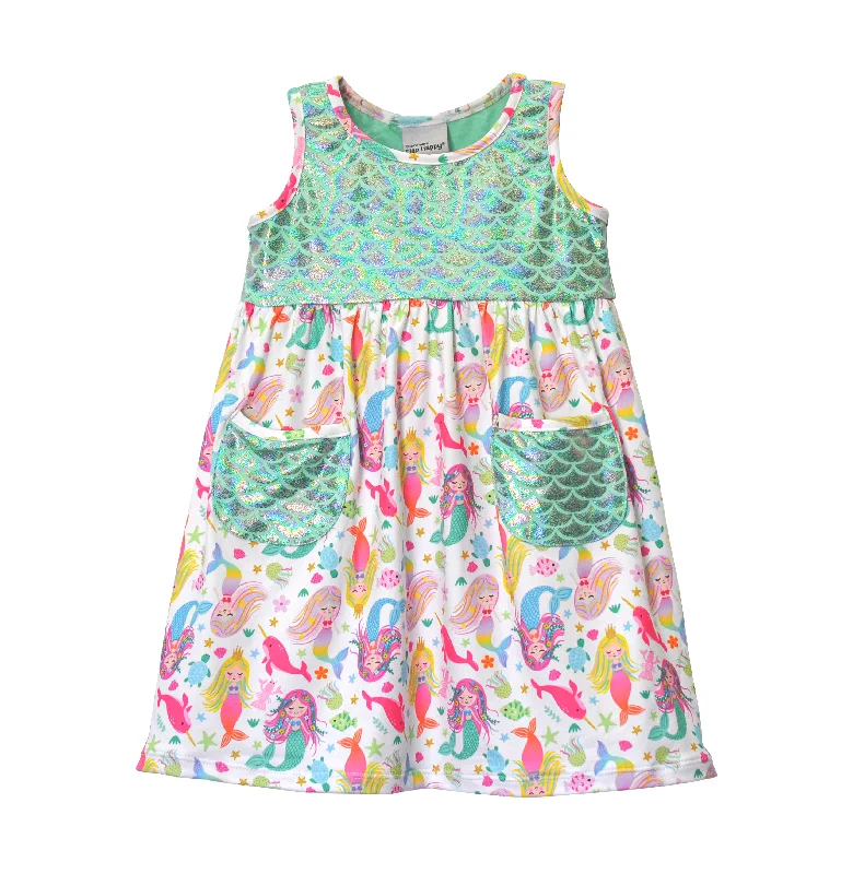 Daily Deals UPF 50+ Dahlia Sleeveless Dress w/ Pockets - F