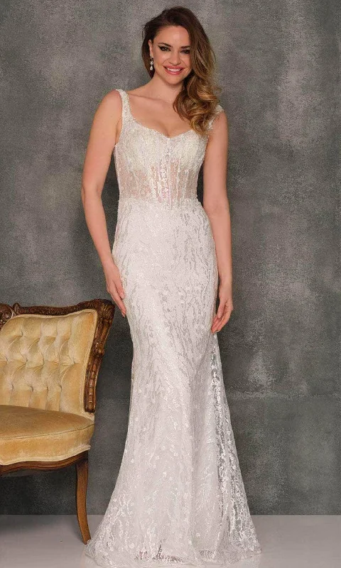 Seasonal Sale Dave & Johnny Bridal A10454 - Sheer Corset Bridal Gown