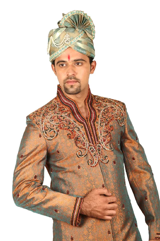 Members Only Graceful Designer Indian Wedding Peru Sherwani For Men