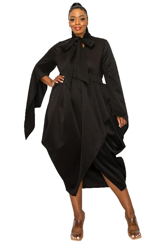 Deal Mania Tina Tulip Hem Pocket Dress