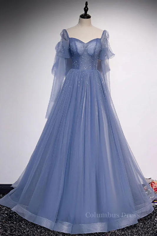 Super Bargain Blue sweetheart tulle sequin long Corset Prom dress blue Corset Formal dress outfit Super Bargain Blue sweetheart tulle sequin long Corset Prom dress blue Corset Formal dress outfit