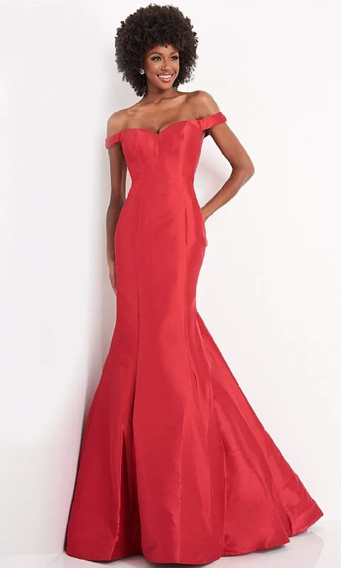 Fantastic Offers JVN by Jovani JVN3245 - Off-Shoulder Long Mermaid Dress