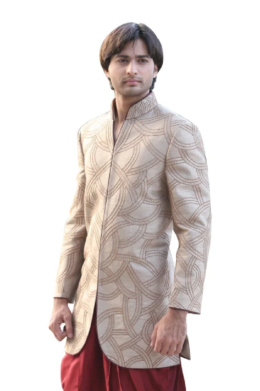 Online Specials Solar Bronze Indian Wedding Indo-Western Sherwani for Men