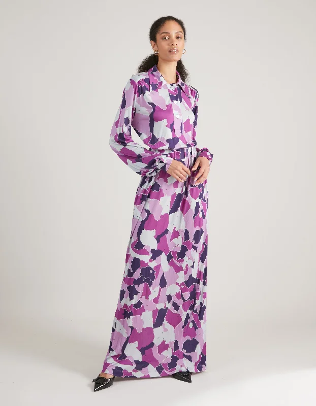 Flash Sale Bonnie Purple AfroCamo Jersey Dress