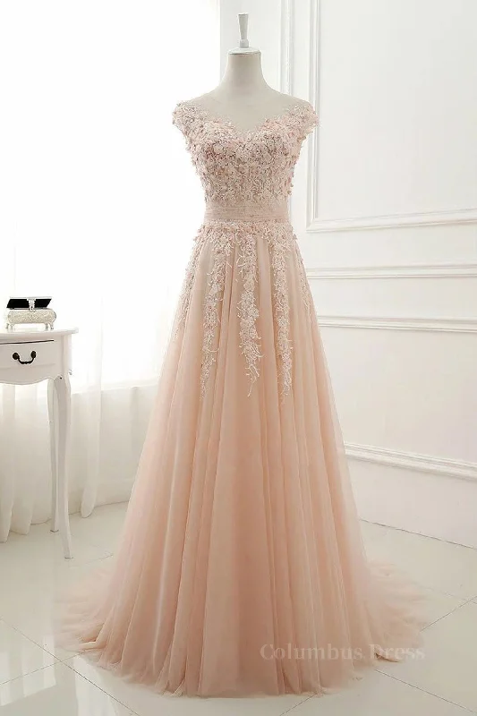 Final Clearance Round Neck Pink Lace Corset Prom Dresses, Pink Lace Corset Formal Evening Dresses outfit Final Clearance Round Neck Pink Lace Corset Prom Dresses, Pink Lace Corset Formal Evening Dresses outfit