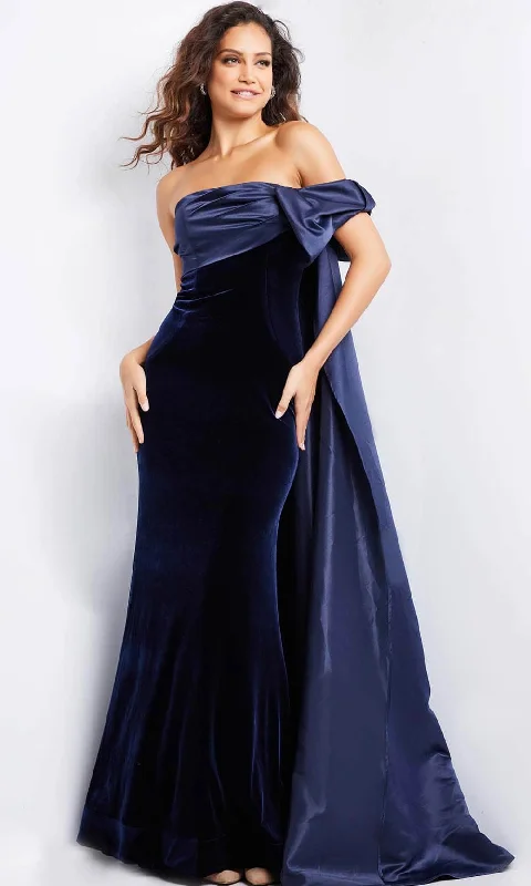 Today's Special Jovani 37391 - Straight-Across Velvet Evening Gown