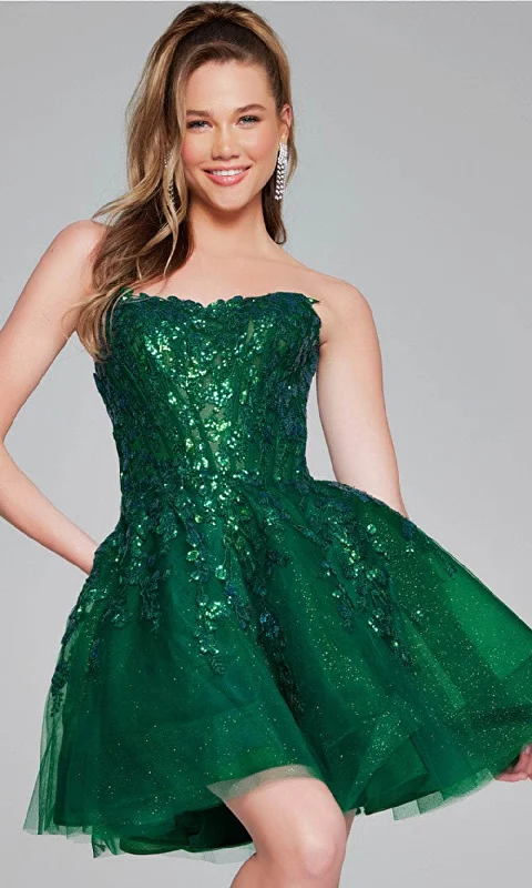 Buy Now Jovani 40385 - Strapless Embroidered Cocktail Dress