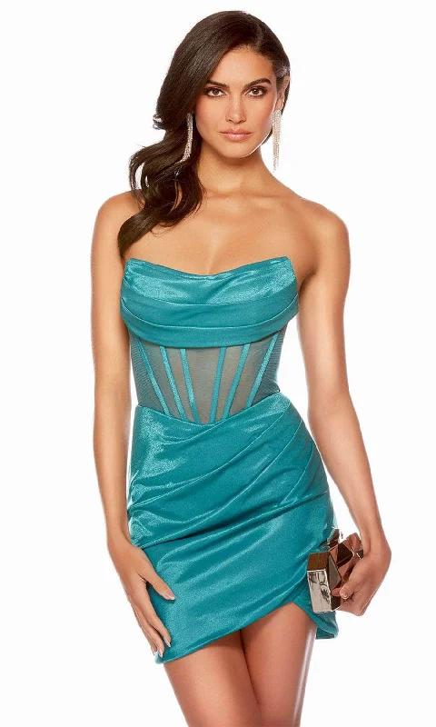 Exclusive Offers Alyce Paris 4713 - Corset Strapless Cocktail Dress