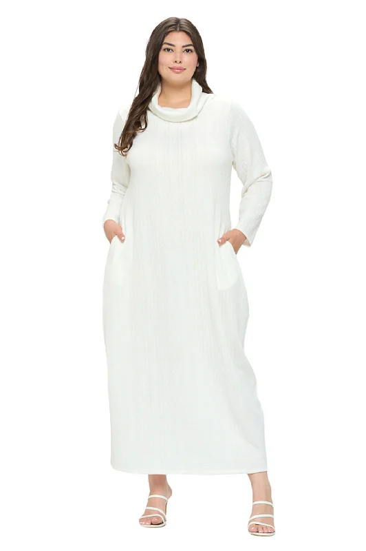 Final Sale Lana Cowl Turtle Neck Pocket Sweater Dress