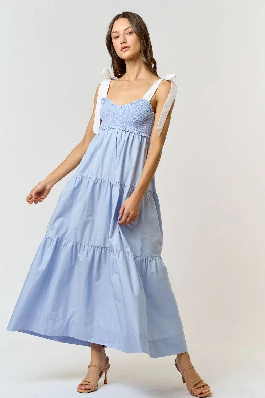 Limited Time Discount Sweet Summer Time Dress- Light Blue