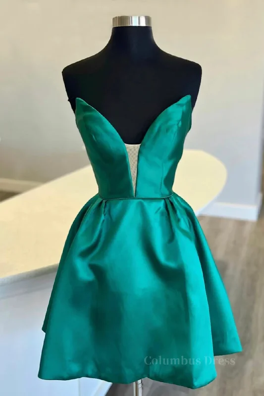 Seasonal Clearance Short V Neck Green Corset Prom Dresses, V Neck Short Green Corset Formal Corset Homecoming Dresses outfit Seasonal Clearance Short V Neck Green Corset Prom Dresses, V Neck Short Green Corset Formal Corset Homecoming Dresses outfit