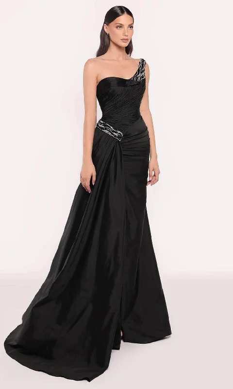 Hurry In Tarik Ediz 98742 - Beaded One Shoulder Evening Gown