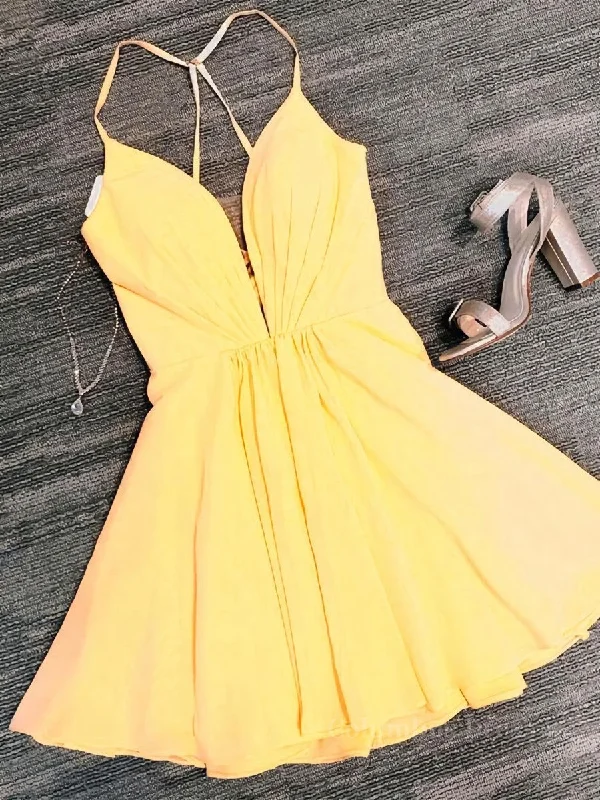 Sale Event Deep V Neck Short Yellow Corset Prom Dresses, Short Backless Corset Formal Corset Homecoming Dresses outfit Sale Event Deep V Neck Short Yellow Corset Prom Dresses, Short Backless Corset Formal Corset Homecoming Dresses outfit