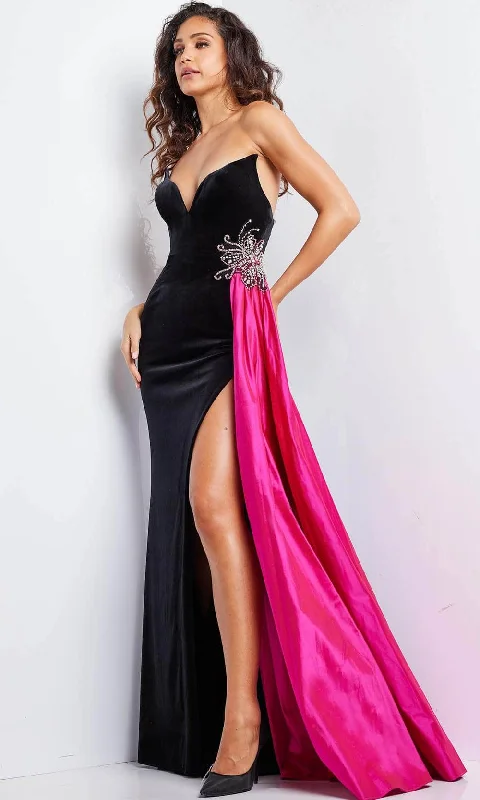 Huge Discounts Jovani 26117 - Velvet Strapless Prom Gown