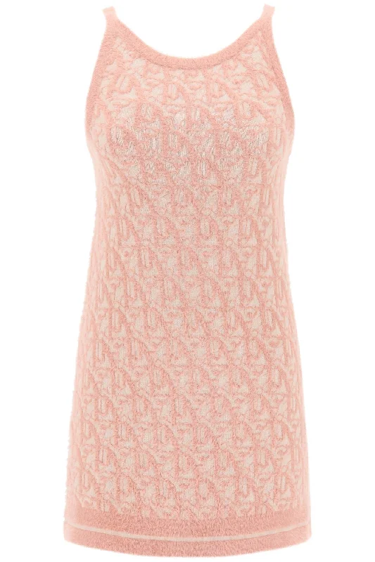 Early Access Palm Angels monogram knitted mini dress