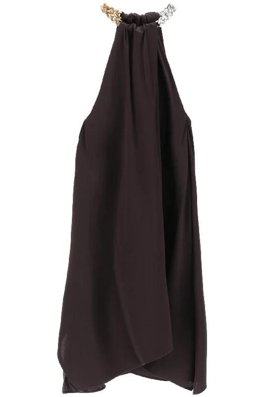 Price Cut Stella McCartney satin midi dress with chain detail