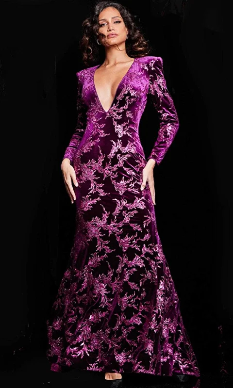 Final Sale Jovani 23715 - Sequin Embroidered Evening Gown