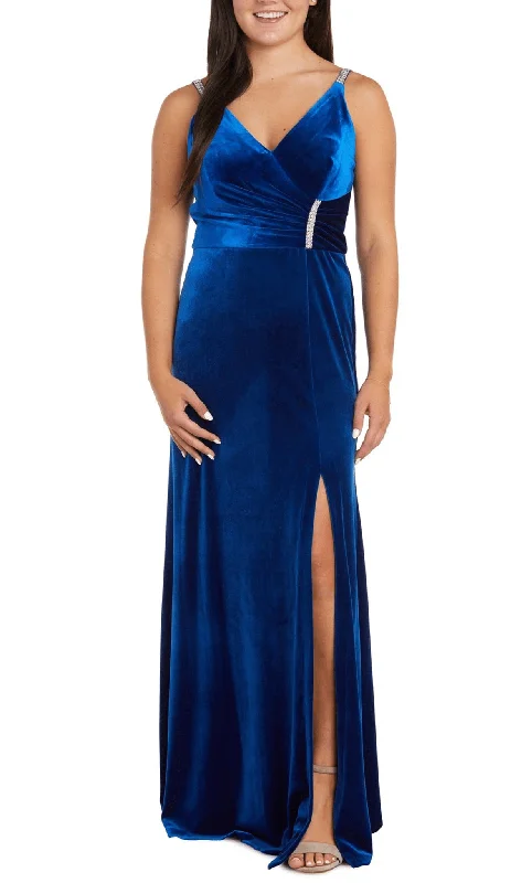 Blowout Deals Nightway 22093 - Rhinestone Accent V-Neck Evening Gown