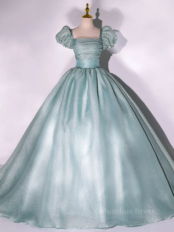 Price Reduction Unique green tulle long Corset Prom gown, green tulle sweet 16 dress outfit Price Reduction Unique green tulle long Corset Prom gown, green tulle sweet 16 dress outfit