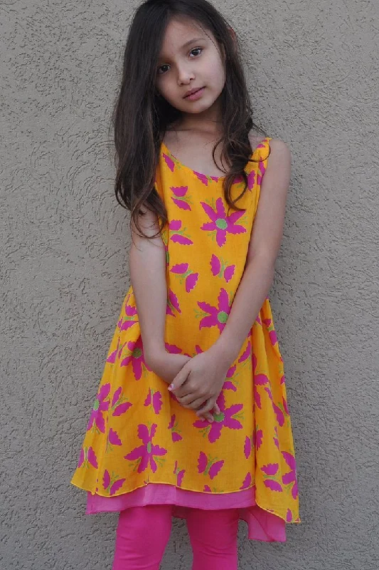 Lowest Price Girls' Summer Sleeveless Floral Dress