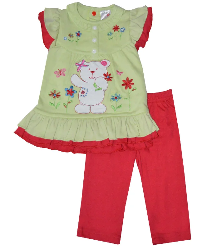Overstock Cutey Couture Kids Girls Applique Embroidery Detail Dress Legging Set Age 6-24 Months Overstock Cutey Couture Kids Girls Applique Embroidery Detail Dress Legging Set Age 6-24 Months