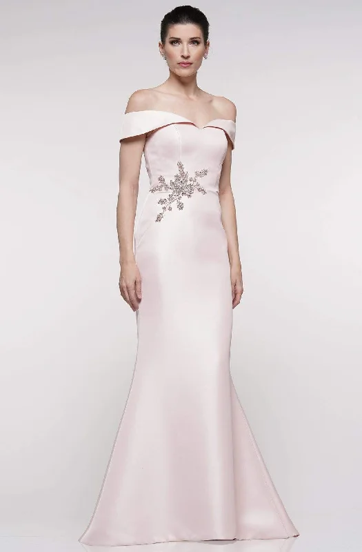 Reduced Prices Marsoni by Colors - MV1003 Off Shoulder Jewel Accented Mermaid Gown
