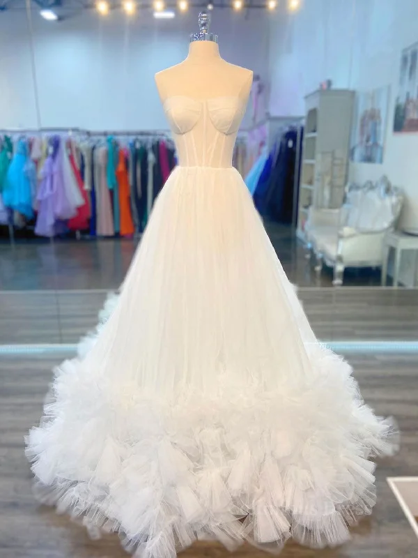 Limited Availability White sweetheart neck tulle long Corset Prom dress white Corset Formal dress outfit Limited Availability White sweetheart neck tulle long Corset Prom dress white Corset Formal dress outfit