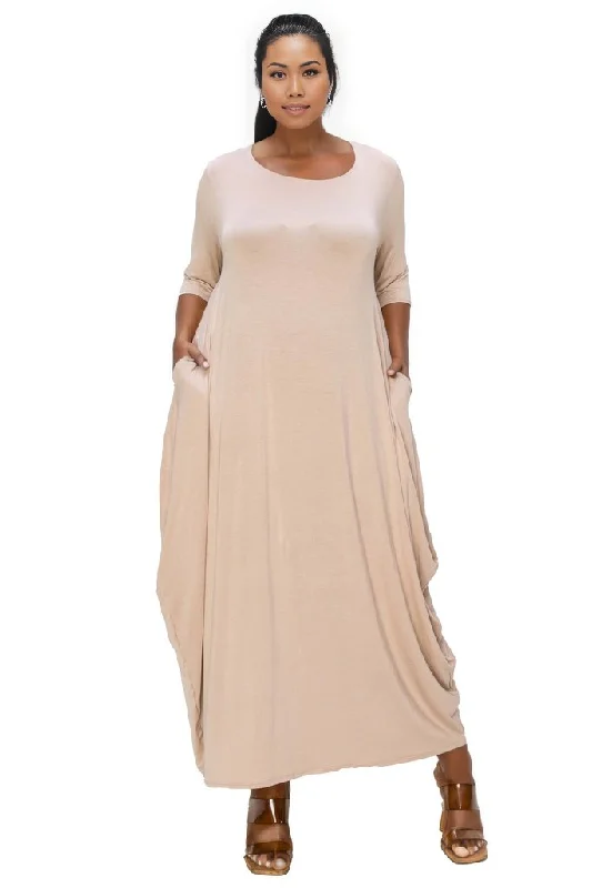 Act Now Evelyn Bubble Hem Pocket Dress