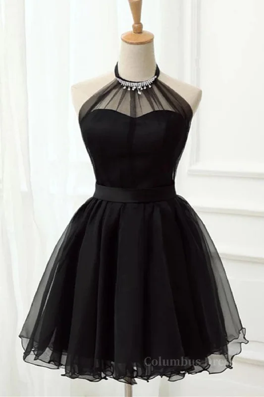 Big Savings Halter Neck Backless Black Short Corset Prom Dress, Open Back Black Corset Homecoming Dress outfit Big Savings Halter Neck Backless Black Short Corset Prom Dress, Open Back Black Corset Homecoming Dress outfit