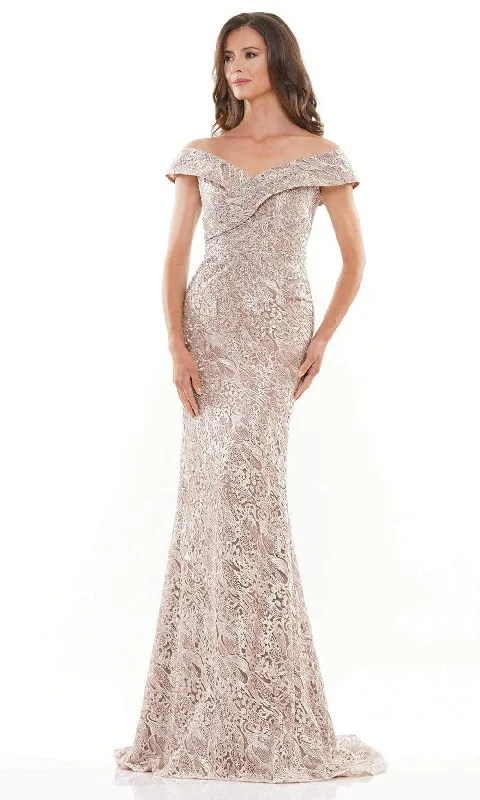 Final Clearance Rina Di Montella - RD2740 Off Shoulder Ornate Lace Gown