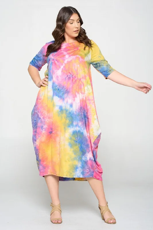Blue / Fuchsia Tie Dye
