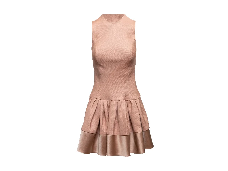 Big Savings Peach Christian Dior Silk-Blend Sleeveless Dress Size FR 36