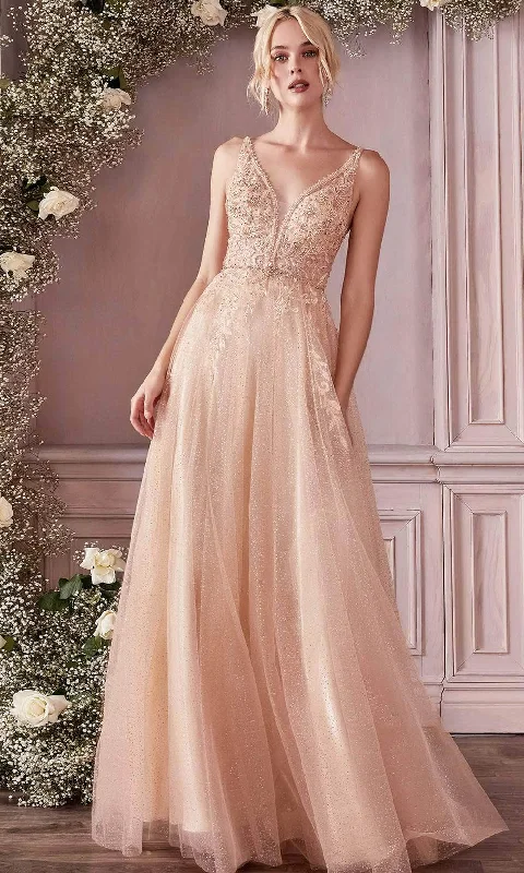 Online Only Ladivine CD0196 - Layered Tulle A-Line Gown