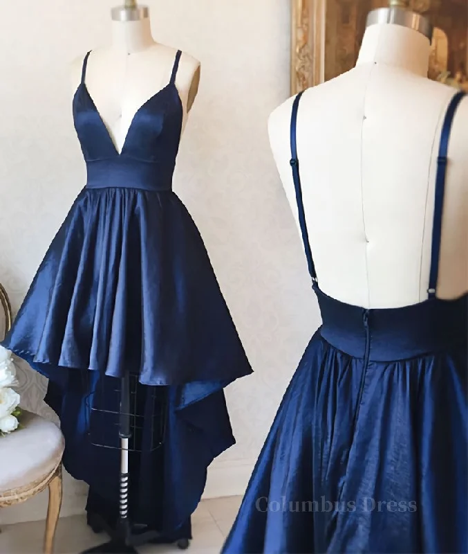 Closeout Simple v neck high low Corset Prom dress Corset Homecoming dress outfit