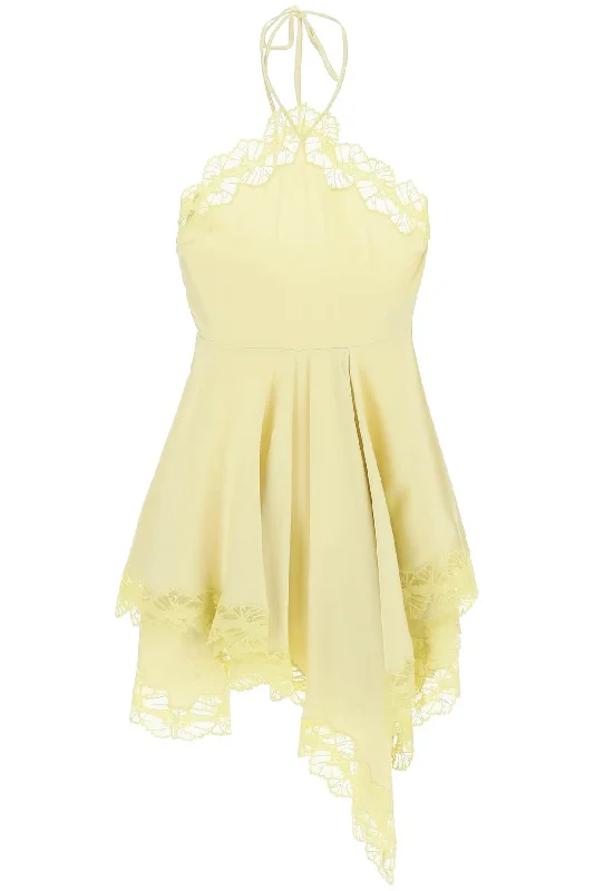 Instant Discount Stella McCartney asymmetric satin dress with lace detail