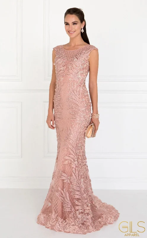 Lowest Prices Floral Embroidered Mermaid Gown by Elizabeth K GL1534