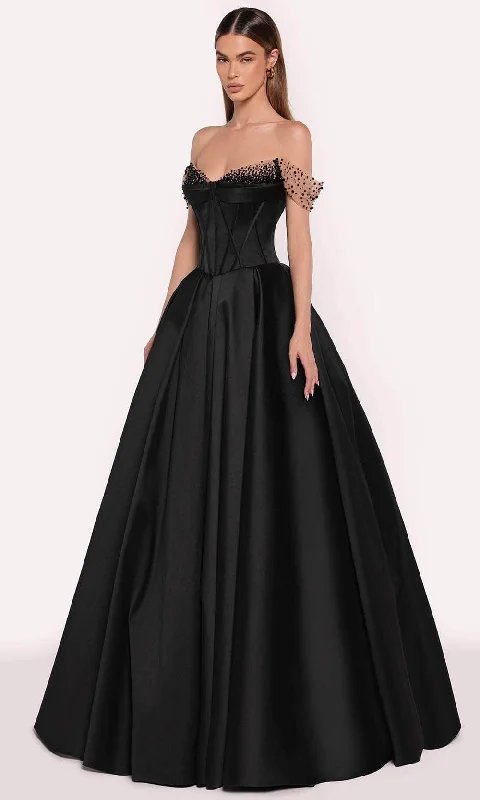Midnight Madness Tarik Ediz 98741 - Off Shoulder Taffeta Gown