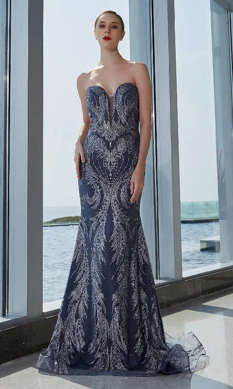 Huge Savings J'Adore Dresses - J19008 Strapless Embellished Sheath Gown