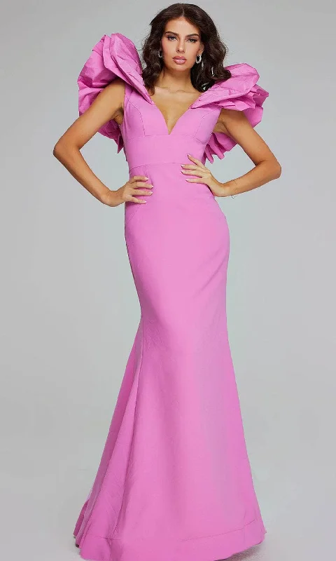 Savings Alert Jovani 40663 - Ruffle Trimmed Evening Gown